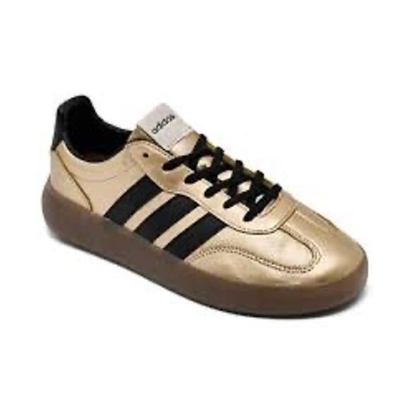 NWT Adidas Women's Barreda Decode Lux Metallic Gold/ Black Casual Sneakers 8.5 - Picture 2 of 7